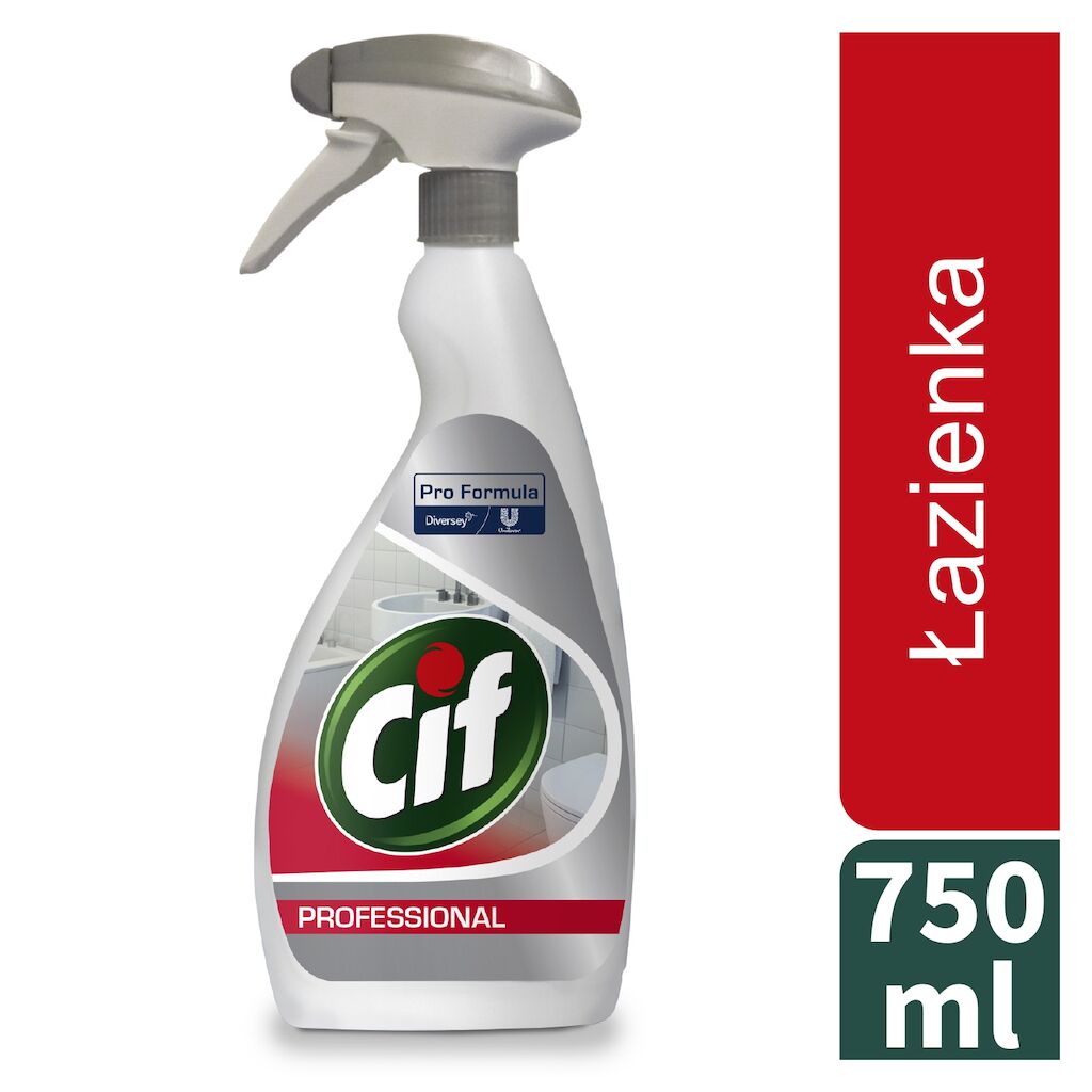 Cif Pro Formula Washroom 6x0.75L - preparat do usuwania zabrudzeń z powierzchni łazienkowych